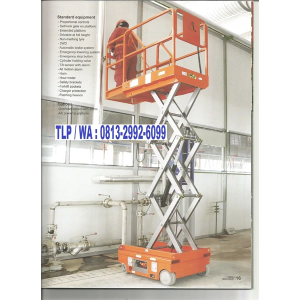 Scissor Lift Work Platform JCPT 10 Kapasitas 230 Kg