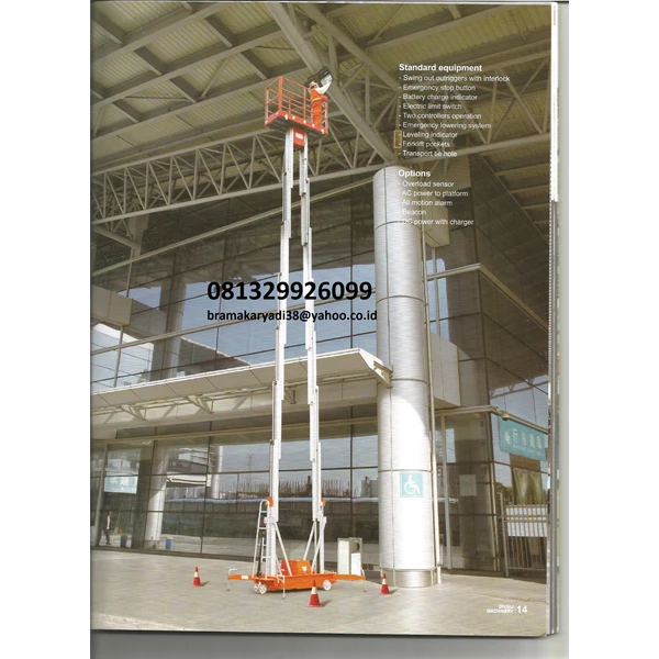  12 Meters Single Mesh Hydraulic Ladder